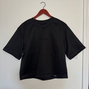 Sumwon Men’s Black Cropped Oversized Essential Tee